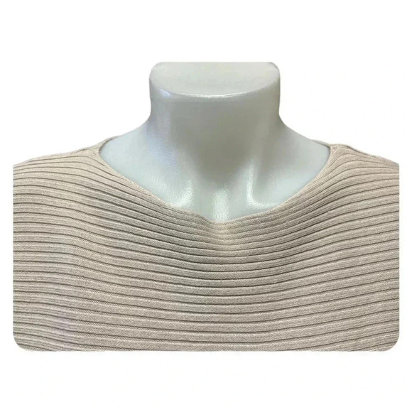 ONLY Knit Cream Tan Ribbed  Ling Sleeve Sweater Size Medium - Picture 5 of 11